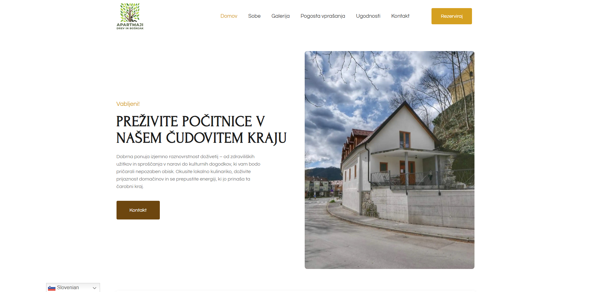 reference spletnih strani apartmaji dobrna