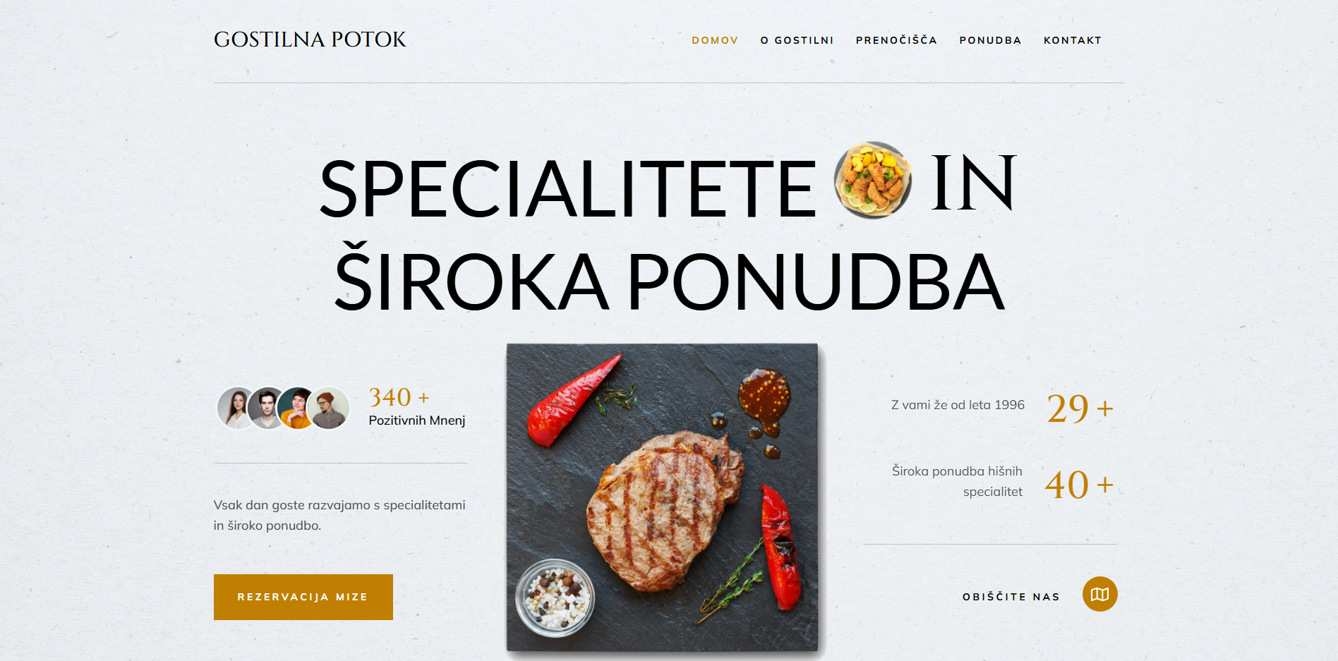 reference spletnih strani gostilna potok