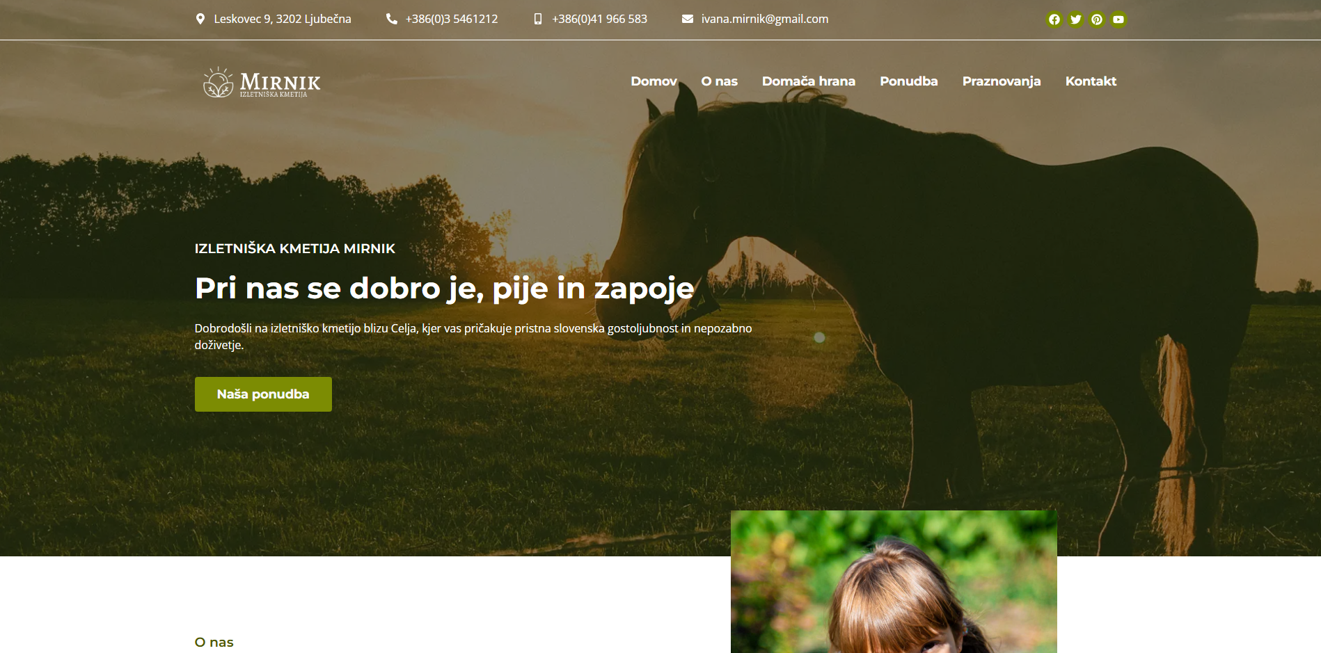 reference spletnih strani kmetija mirnik