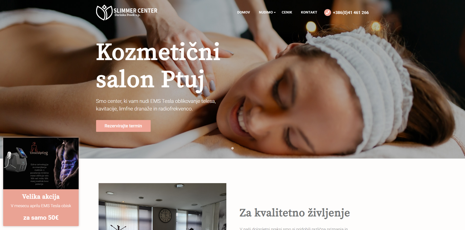 reference spletnih strani slimmer center